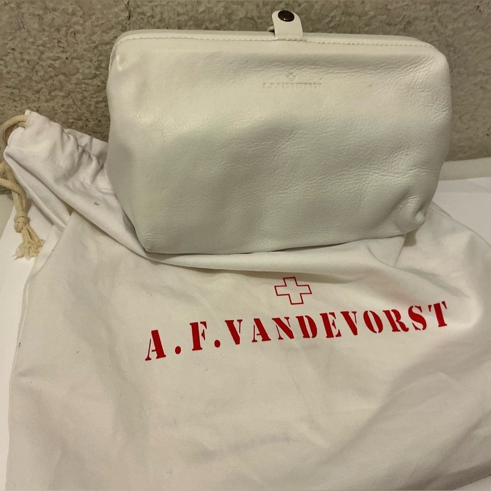A.F. Vandevorst White Leather Cosmetic Case